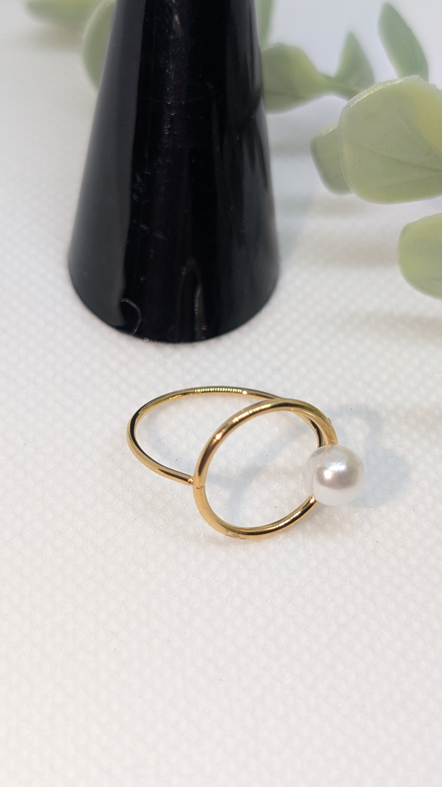 Bague perlée