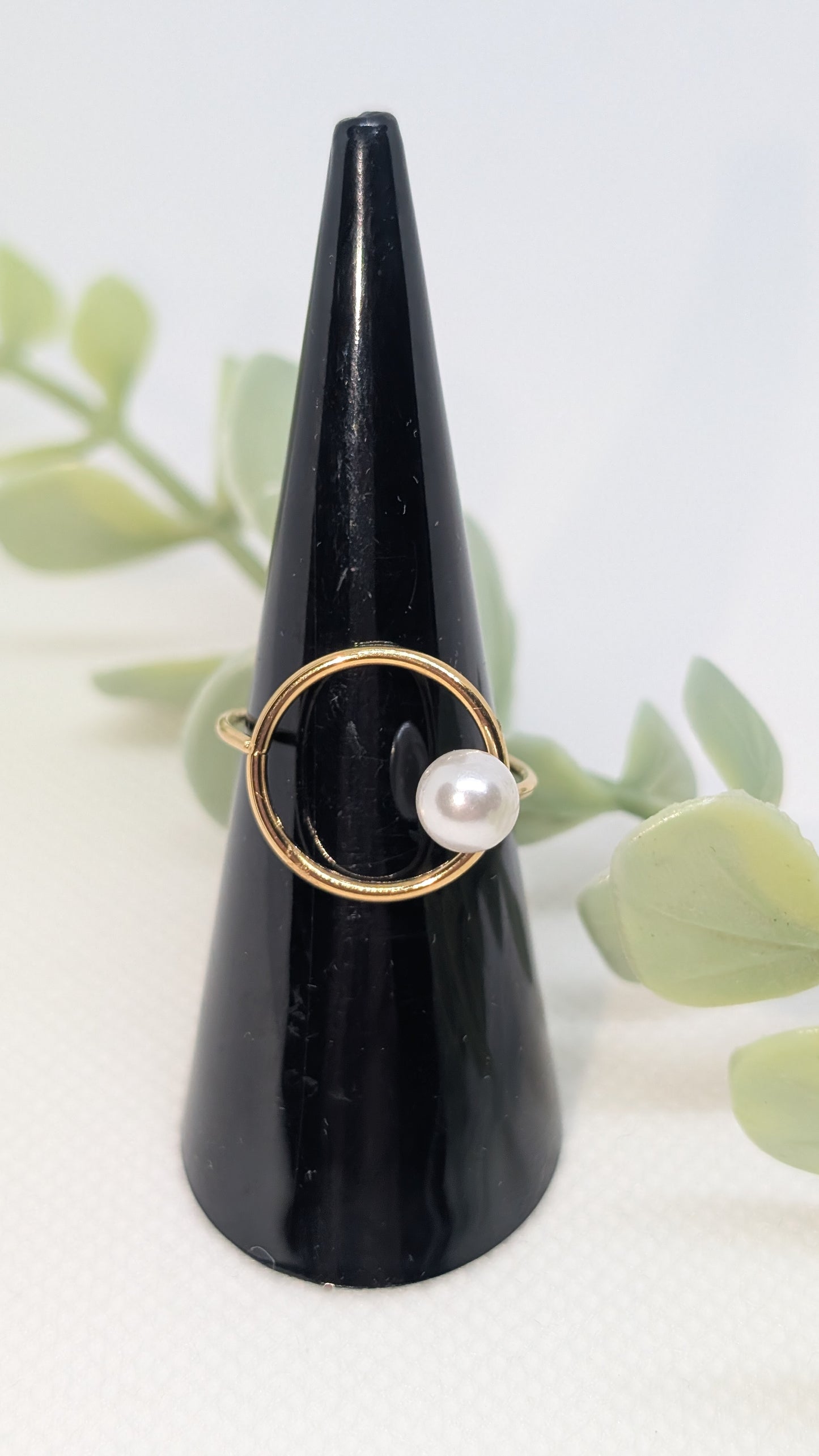 Bague perlée