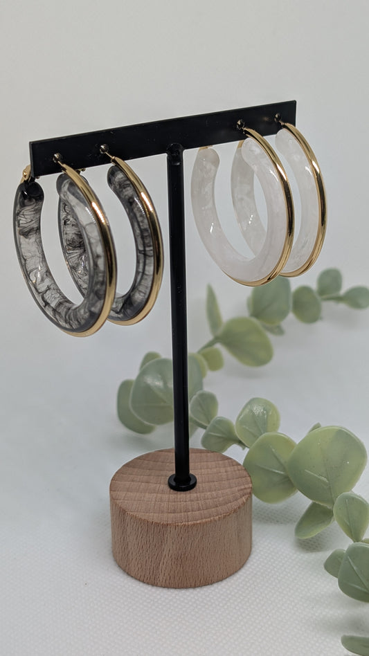 Boucles d'oreilles Marbre